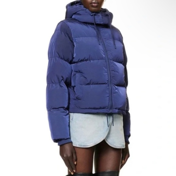 Good American Dark Blue Puffer Jacket - Picture 2 of 11